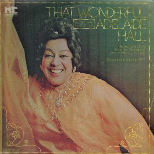 ADELAIDE HALL - That Wonderful Adelaide Hall cover 