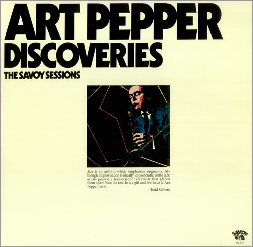 ART PEPPER - Discoveries cover 