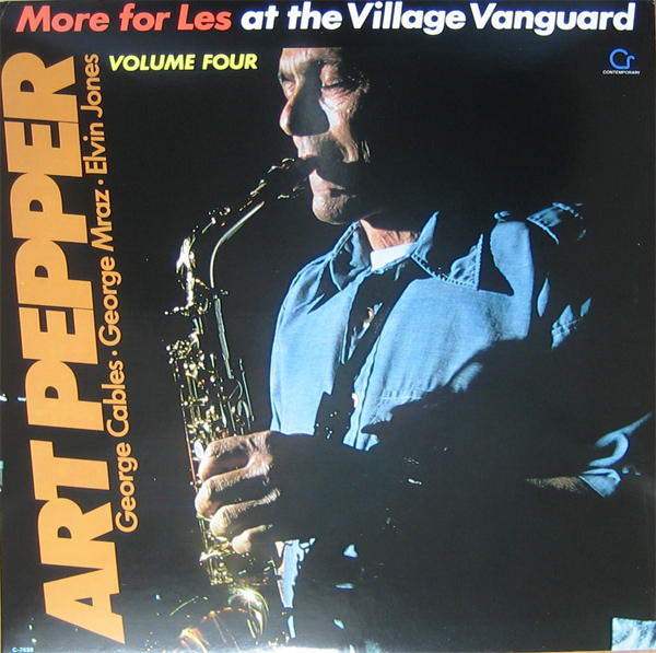 ART PEPPER - More For Les - At The Village Vanguard, Vol. 4 cover 