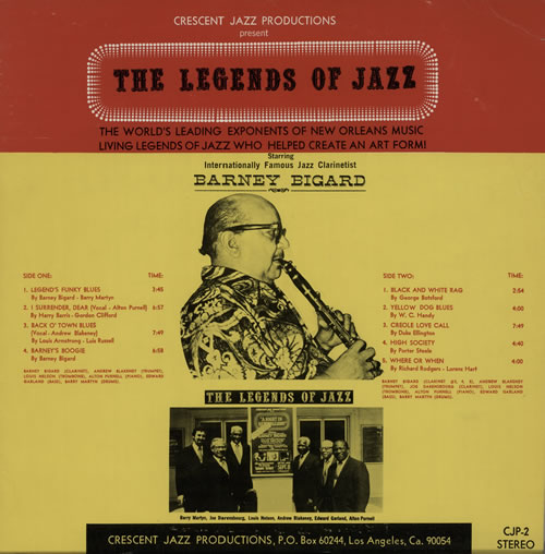 BARNEY BIGARD - The Legends Of Jazz cover 