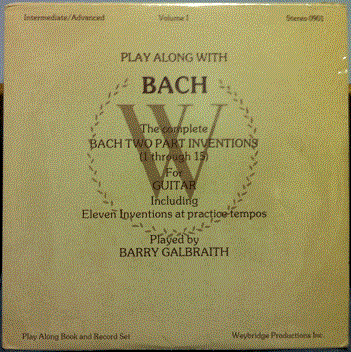 BARRY GALBRAITH - Play Along With Bach cover 