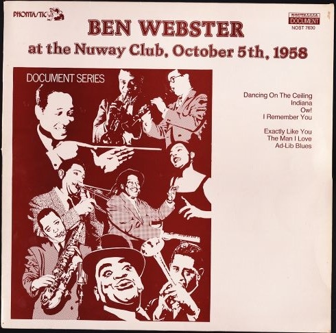 BEN WEBSTER - At The Nuway Club, October 5th, 1958 cover 