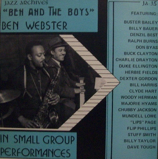 BEN WEBSTER - Ben and the Boys cover 