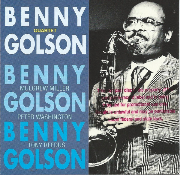 BENNY GOLSON - Benny Golson Quartet : Live cover 