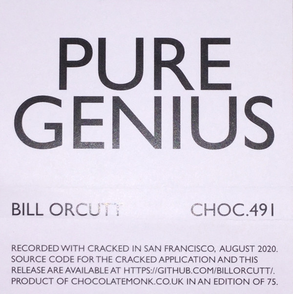 BILL ORCUTT - Pure Genius cover 