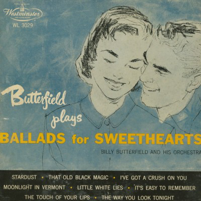 BILLY BUTTERFIELD - Butterfield Plays Ballads For Sweethearts cover 