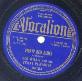 BOB WILLS - Empty Bed Blues / Keep Knocking (But You Can't Come In) cover 