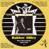 BUBBER MILEY - Rare Recordings (1924-1931) cover 