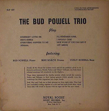 BUD POWELL - Bud Powell Trio (vol.1) cover 