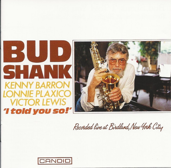 BUD SHANK - I Told You So! cover 