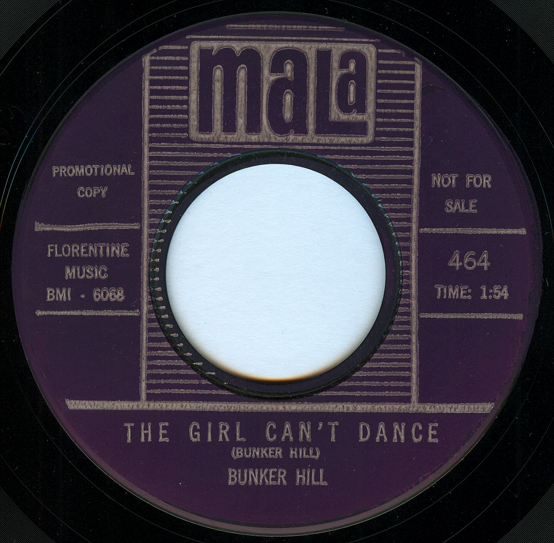 BUNKER HILL - The Girl Can't Dance / You Can't Make Me Doubt My Baby cover 