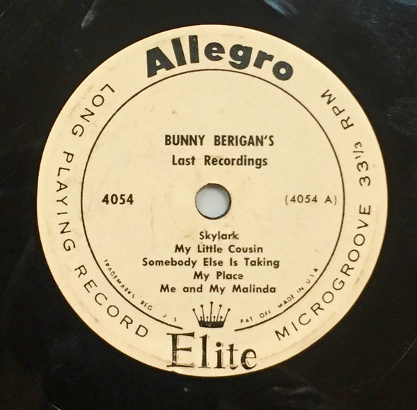 BUNNY BERIGAN - Bunny Berigan's Last Recordings cover 