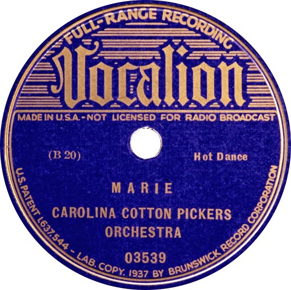 CAROLINA COTTON PICKERS - Marie / Western Swing cover 