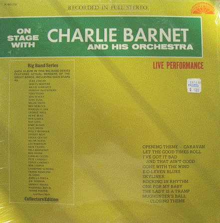 CHARLIE BARNET - On Stage With (aka Gamblin' & Dancin') cover 