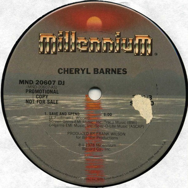 CHERYL BARNES - Save And Spend cover 