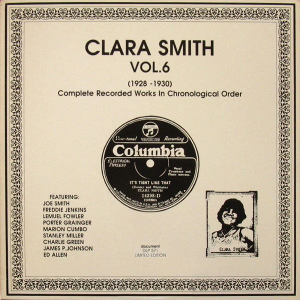 CLARA SMITH - Clara Smith Vol 6. (1928-1930) cover 