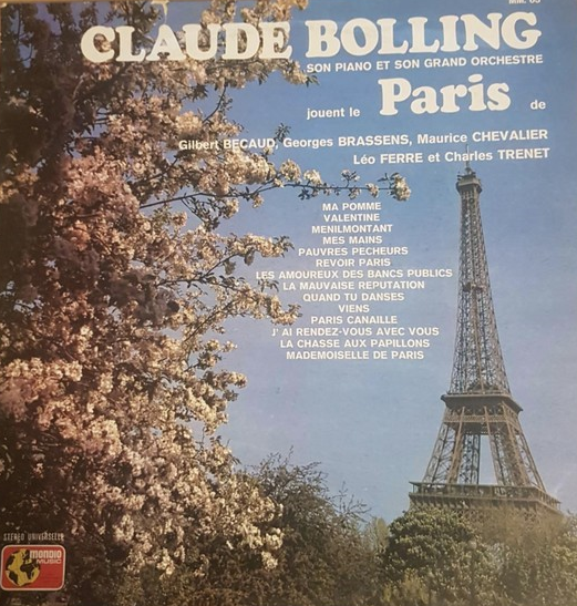 CLAUDE BOLLING - Jouent Le Paris de Gilbert Becaud, Georges Brassens, Maurice Chevalier, Léo Ferre Et Charles Trenet cover 