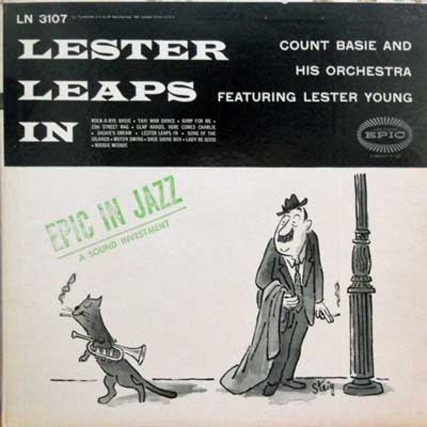 COUNT BASIE - Count Basie And His Orchestra Featuring Lester Young ‎: Lester Leaps In cover 