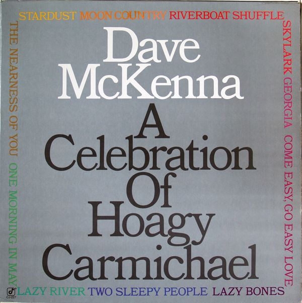 DAVE MCKENNA - A Celebration of Hoagy Carmichael cover 