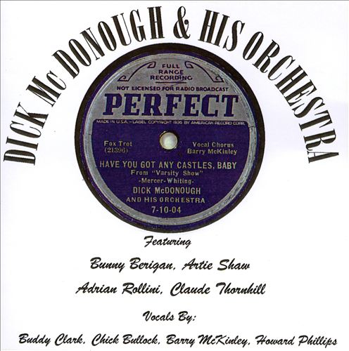 DICK MCDONOUGH - Dick McDonough & His Orchestra, Vol. 1 cover 