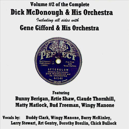 DICK MCDONOUGH - Dick McDonough & His Orchestra, Vol. 2 cover 