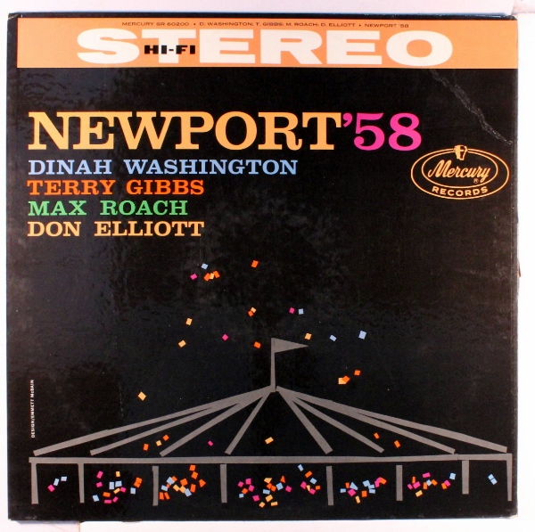 DINAH WASHINGTON - Dinah Washington / Terry Gibbs / Max Roach / Don Elliott ‎: Newport '58 cover 