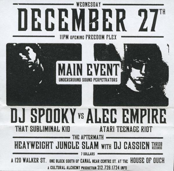 DJ SPOOKY - DJ Spooky That Subliminal Kid vs. Alec Empire ‎: Live At Soundlab cover 