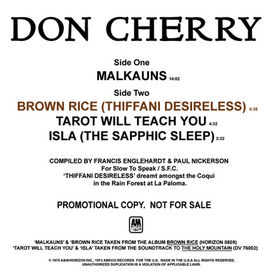 DON CHERRY - Malkauns: Slow to Speak Issue cover 