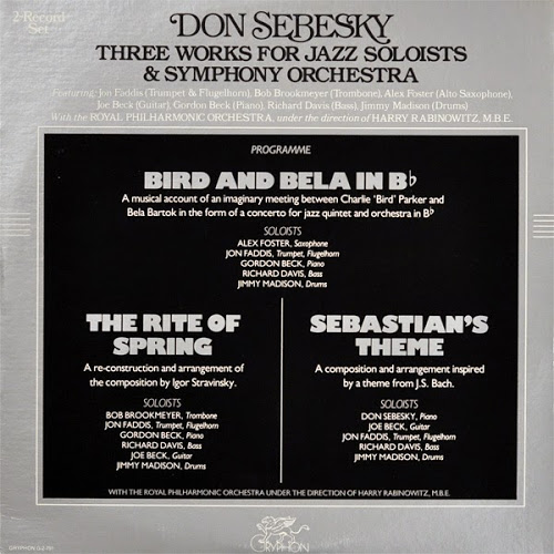 DON SEBESKY - Three Works for Jazz Soloists and Symphony Orchestra cover 