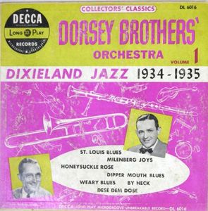 DORSEY BROTHERS - Collectors' Classics Volume 1 Dixieland Jazz 1934 - 1935 cover 