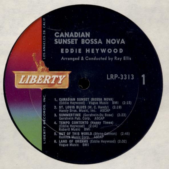 EDDIE HEYWOOD JR - Canadian Sunset Bossa Nova cover 