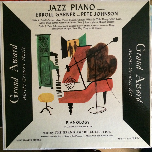 ERROLL GARNER - Erroll Garner & Pete Johnson ‎: Jazz Piano - Starring cover 