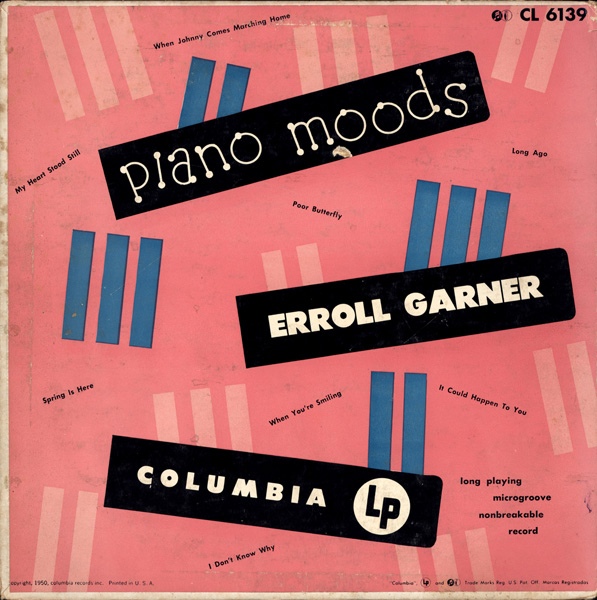 ERROLL GARNER - Piano Moods cover 