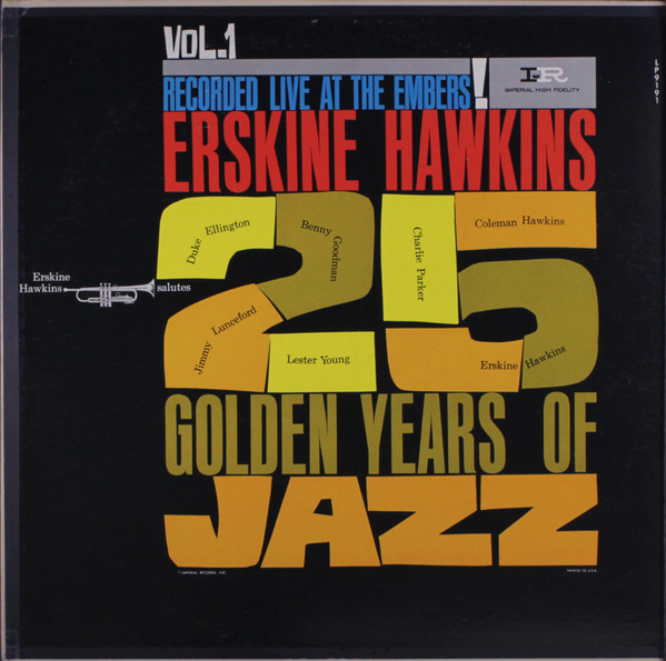 ERSKINE HAWKINS - Erskine Hawkins Salutes 25 Golden Years Of Jazz Vol. 1 cover 
