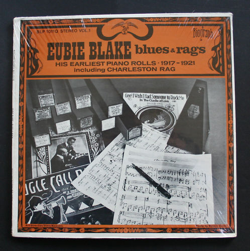 EUBIE BLAKE - Blues And Ragtime cover 