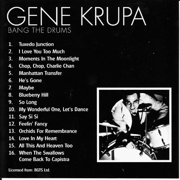 GENE KRUPA - Bang The Drums cover 