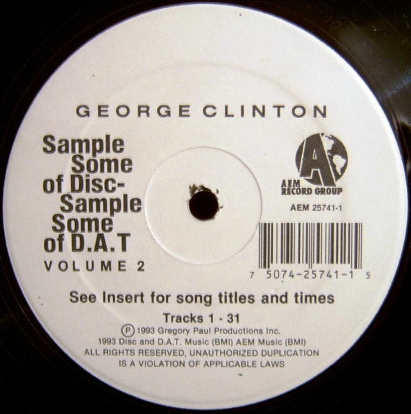 GEORGE CLINTON - Sample Some Of Disc - Sample Some Of D.A.T. Volume 2 cover 