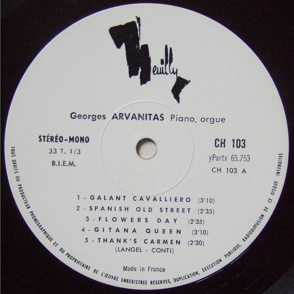GEORGES ARVANITAS - Piano, Orgue cover 
