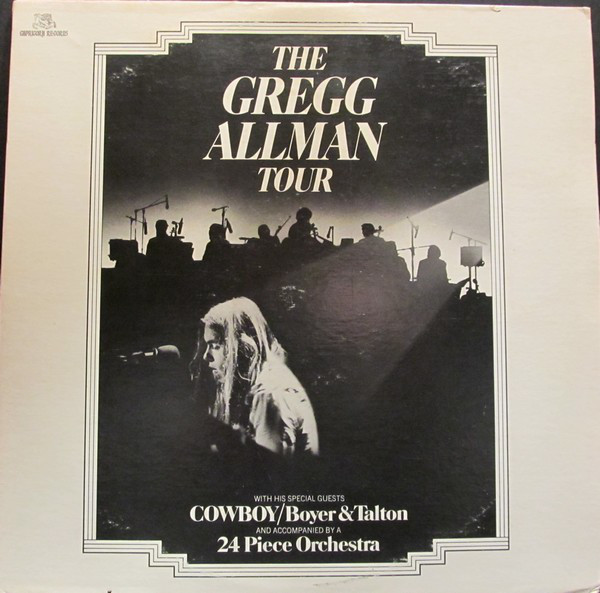 GREGG ALLMAN - Gregg Allman With Cowboy / Boyer  & Talton : The Gregg Allman Tour cover 