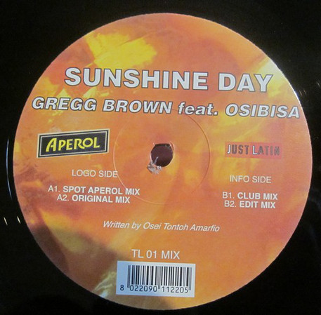 GREGG KOFI BROWN - Gregg Brown Feat. Osibisa : Sunshine Day cover 