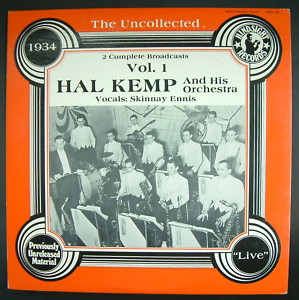HAL KEMP - The Uncollected Hal Kemp And His Orchestra Vol. 1. 1934 cover 