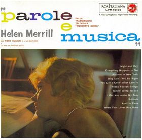 HELEN MERRILL - Parole E Musica cover 