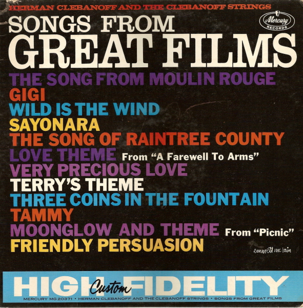HERMAN CLEBANOFF - Songs From Great Films cover 