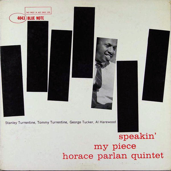 HORACE PARLAN - Speakin’ My Piece cover 