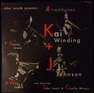 J J JOHNSON - Kai Winding + J.J. Johnson : Four Trombones (aka Jazz Workshop 4 Trombones aka Four Trombones, Volume 2) cover 