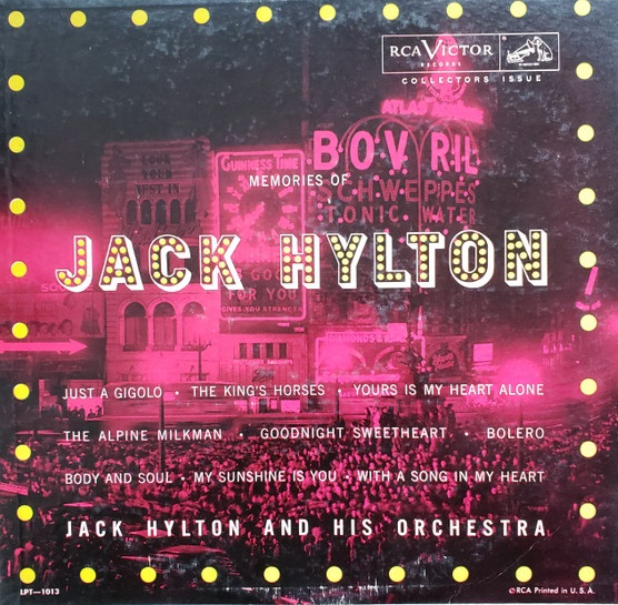 JACK HYLTON - Memories Of Jack Hylton cover 