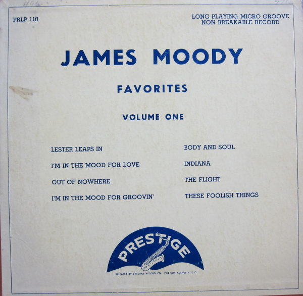 JAMES MOODY - Favorites Volume One (aka 