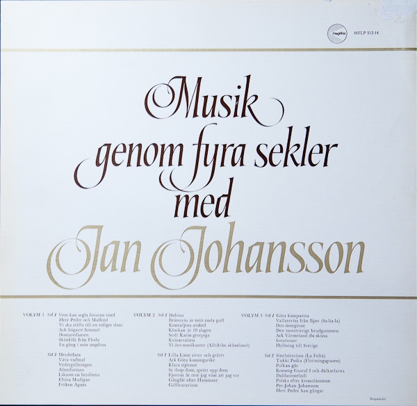 JAN JOHANSSON - Musik genom fyra sekler cover 