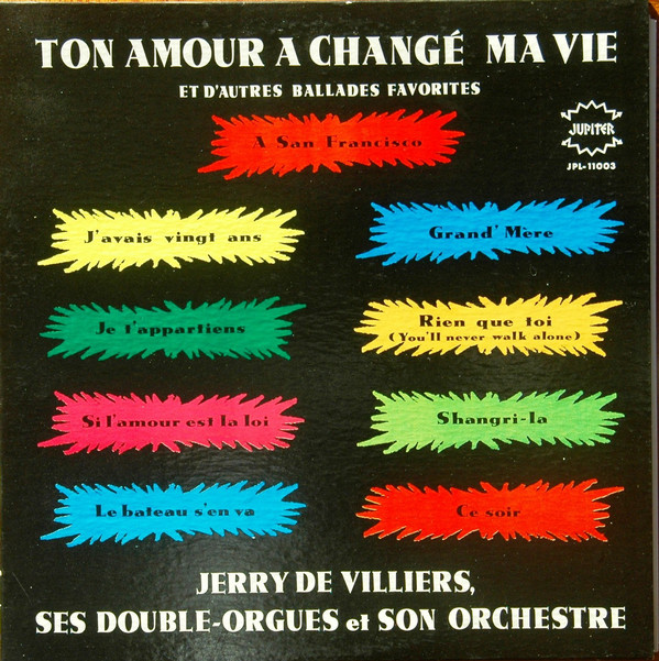 JERRY DE VILLIERS - Ton Amour A Changé Ma Vie cover 