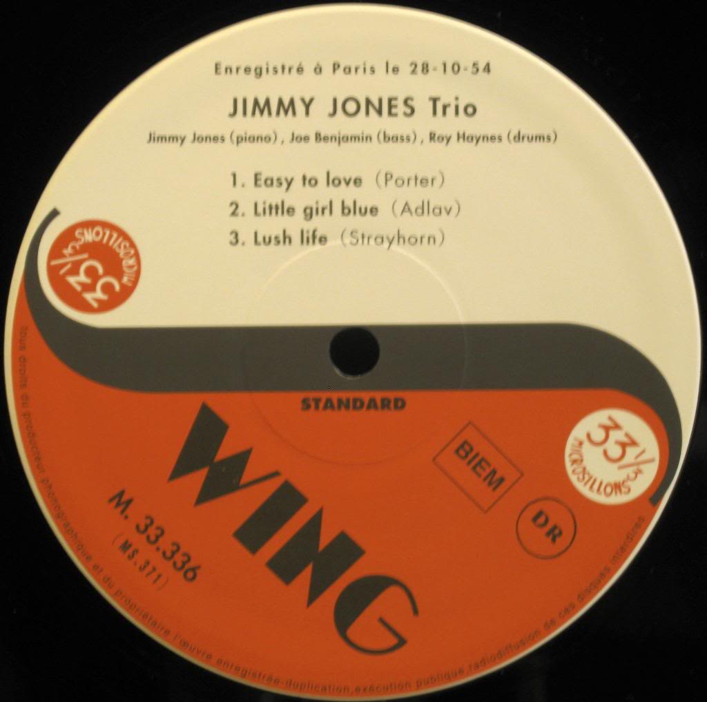 JIMMY JONES - Jimmy Jones Trio cover 
